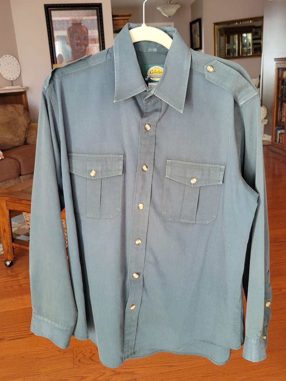 VINTAGE 90s Cabela's Safari Series Utility Shirt Men's Large Macau Gorpcore